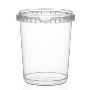 Afbeelding van TP Plastic pot rond 1025ml met veiligheidssluiting inclusief deksel
