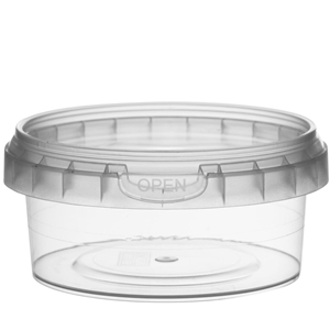 Afbeelding van TP Plastic pot rond 180ml met veiligheidssluiting inclusief deksel